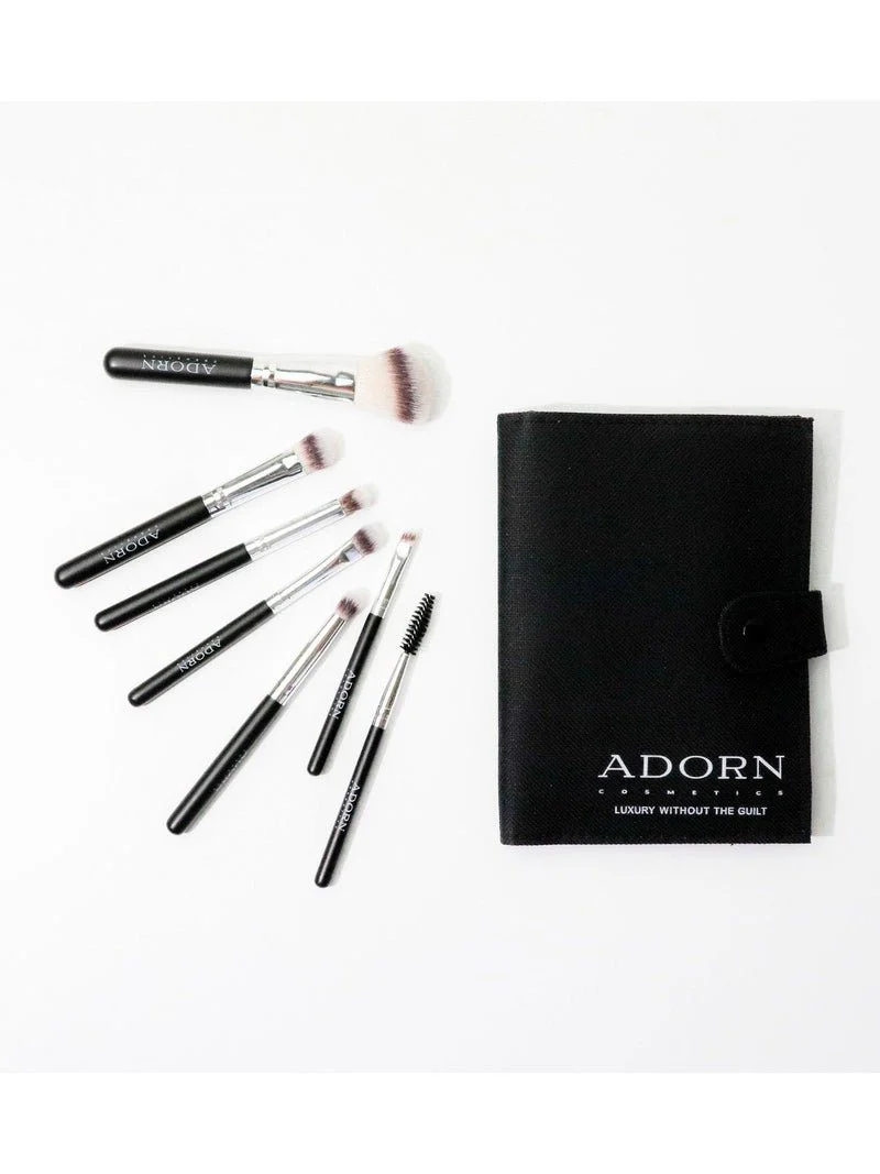 7 Pce Travel Makeup Brush Set - Image 4