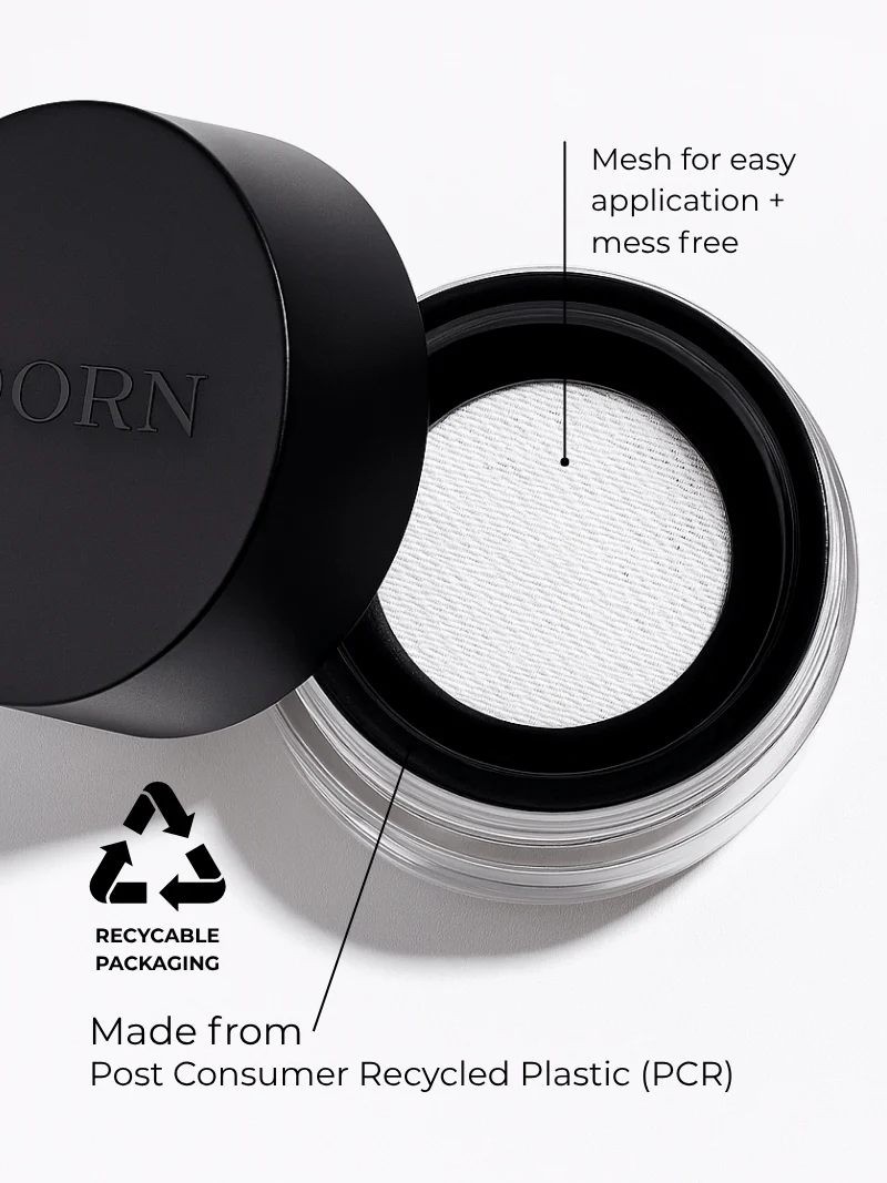 SPF 20 Mineral Foundation, Hydrating Primer + Kabuki Brush | Refillable - Image 5